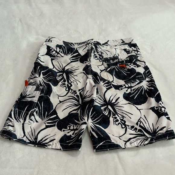 GAP KIDS Boy’s Floral Bathing Suit Swim Trunks Swim Shorts - navy, size XL (12) - Picture 3 of 4